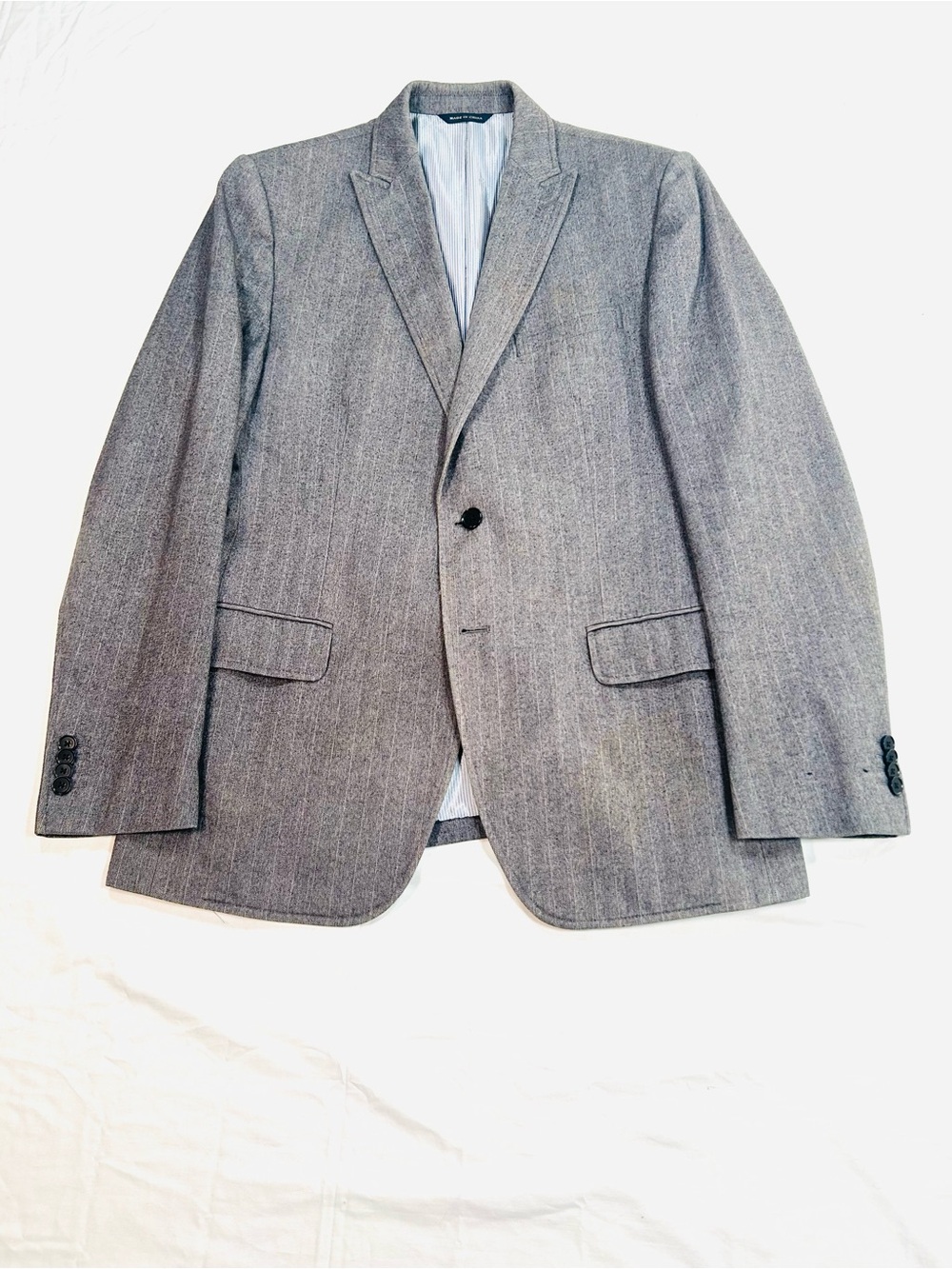 NWOT Banana Republic Men’s Grey Houndstooth Pinstripe Blazer Jacket